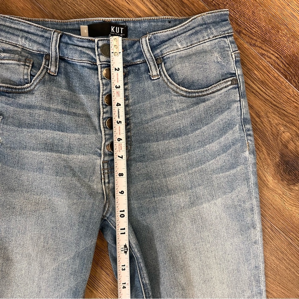 Kut From The Kloth Women’s Jeans Size 6 Button Fly Ankle High Rise Cropped - Picture 10 of 15